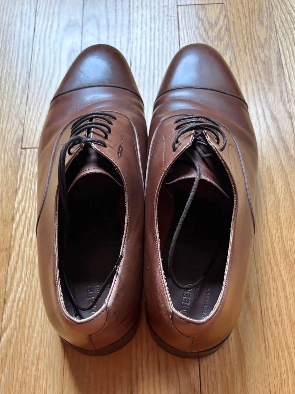 Meermin Mallorca Men’s Leather Cap Toe Shoes Size 11 Brown 19703